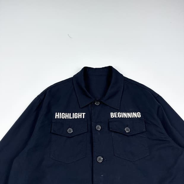 VTG 빈티지 블랙 코튼 코치자켓 (L)