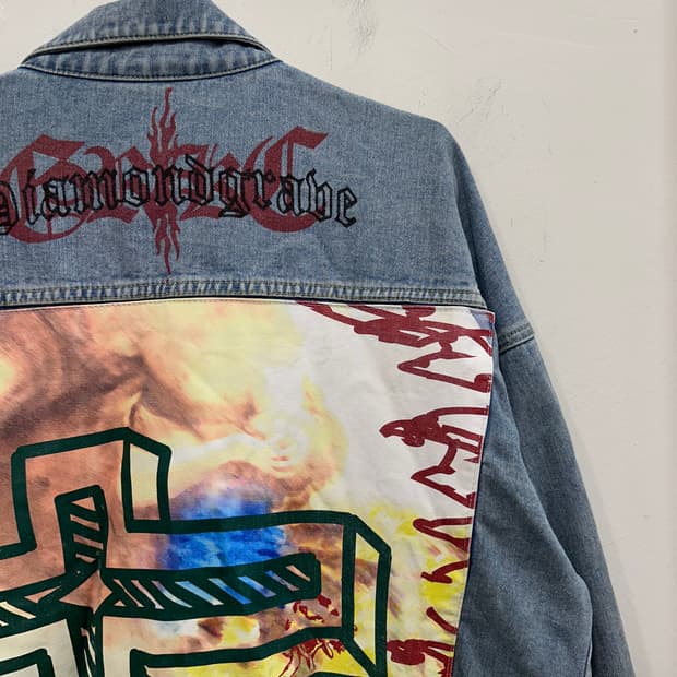 GRKC 그래피티 백포인트 오버핏 데님자켓