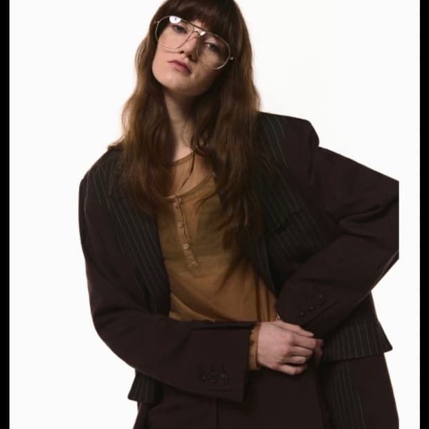 새상품 current 커렌트 콘트라스트 컷오프 대디 블레이저