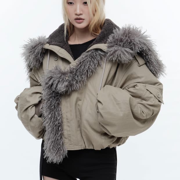 Wet tag 웻태그 봄버자켓 베이지