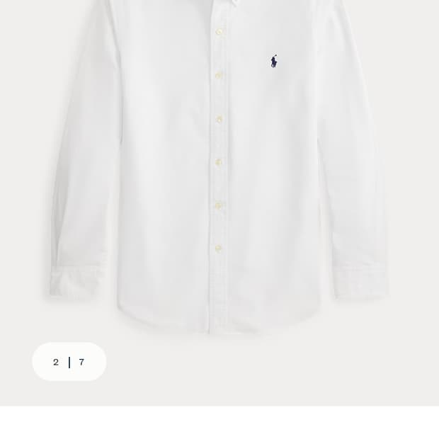 (미착용)폴로랄프로렌 가먼트 다이 옥스포드 셔츠 화이트 L