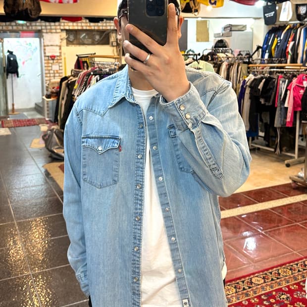 리바이스 웨스턴 샴브레이 셔츠 XL