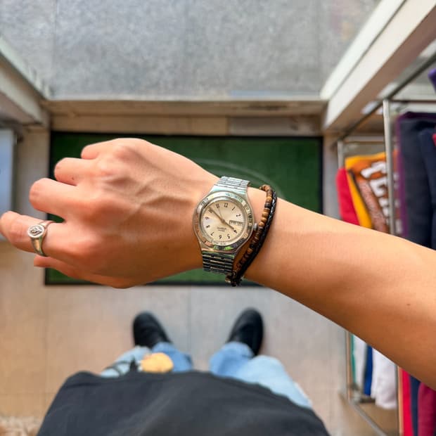 00s Swatch 빈티지 스와치 아이러니 메탈 쿼츠