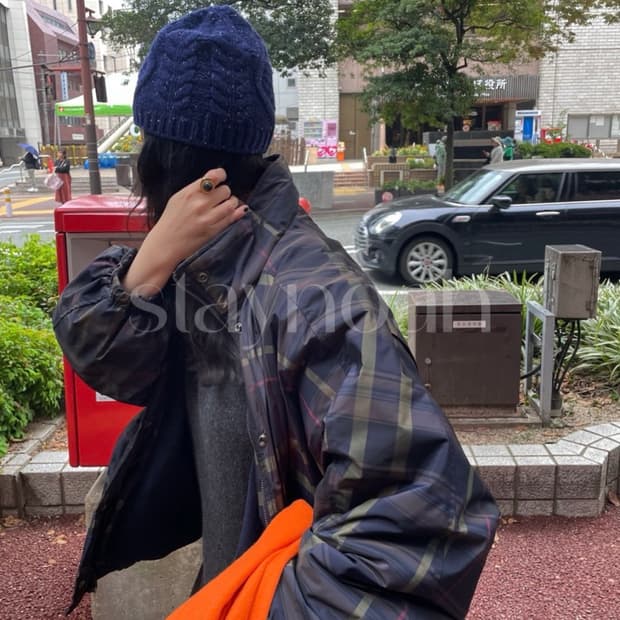 바스켓 체크 바시티 후리스 점퍼