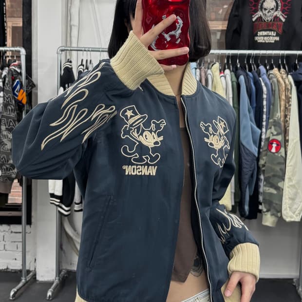 밴슨 레더 펠릭스 리버시블 블루종 자켓