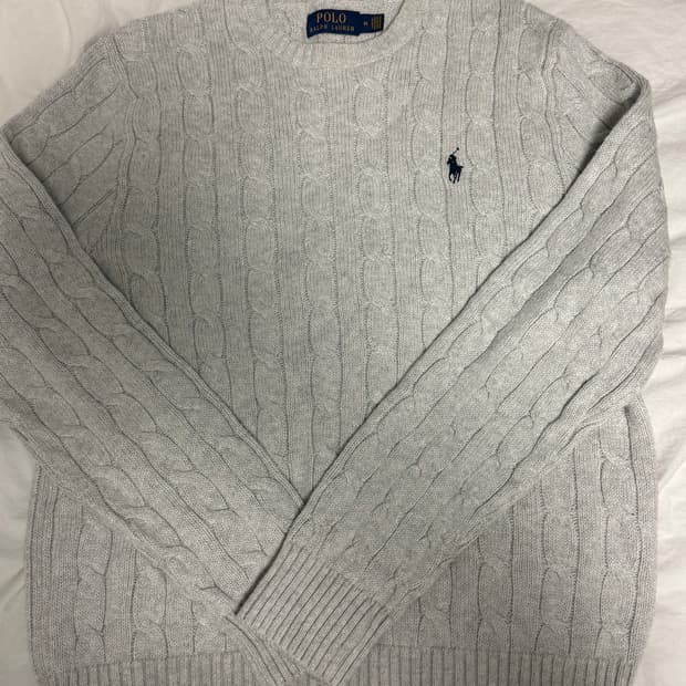 폴로 랄프로렌 꽈배기 니트 M (코튼 케이블 니트 스웨터)