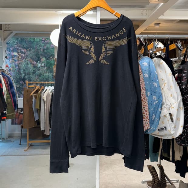아르마니 익스체인지 와플 롱슬리브
