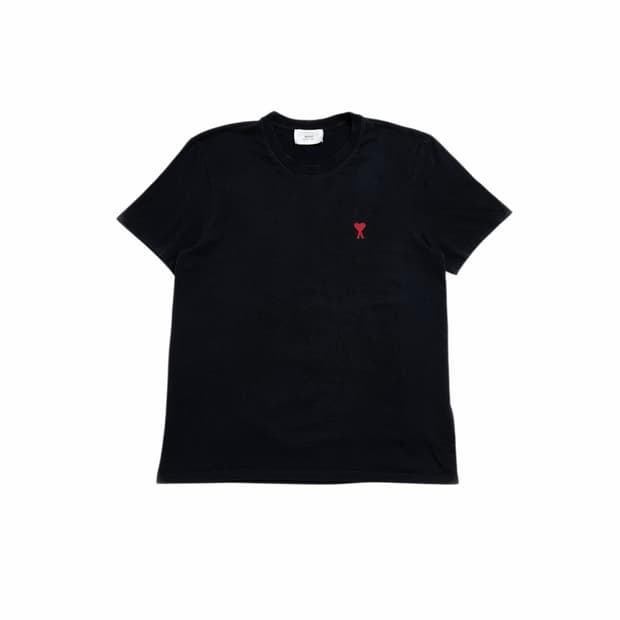 아미 스몰 로고 반팔 블랙