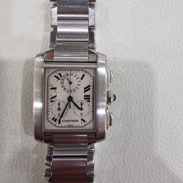 까르띠에 탱크 프랑세즈 스틸 시계 정품