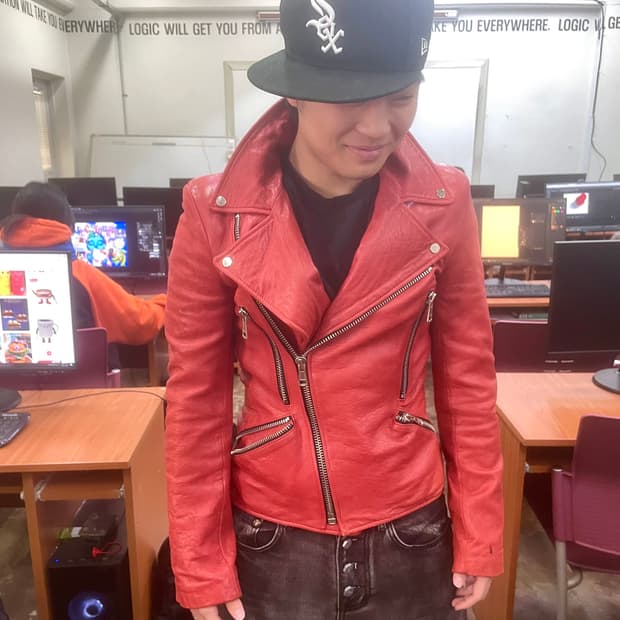 90‘fight club leather jacket