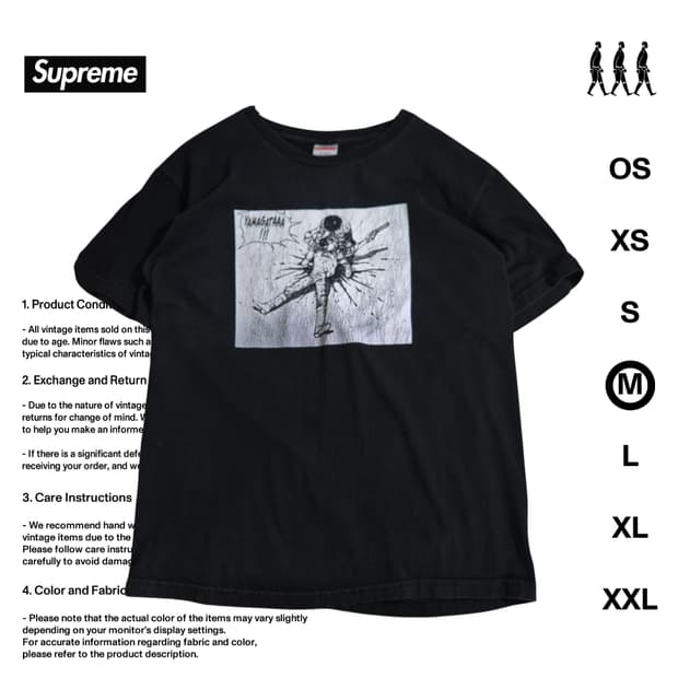 슈프림 X 아키라 야마가타 티셔츠 M사이즈