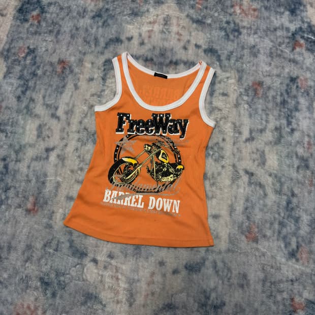 Cornflake y2k freeway ribbed sleeveless