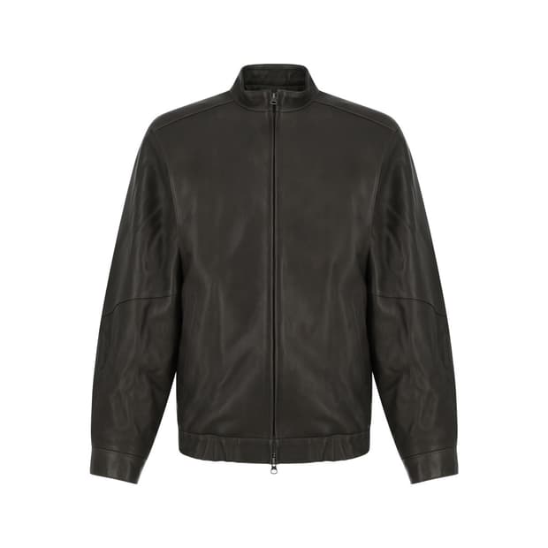 아모멘토 25fw 램스킨 레더 블루종