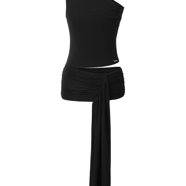 이네기 Susie Drop Waist-Slit Top