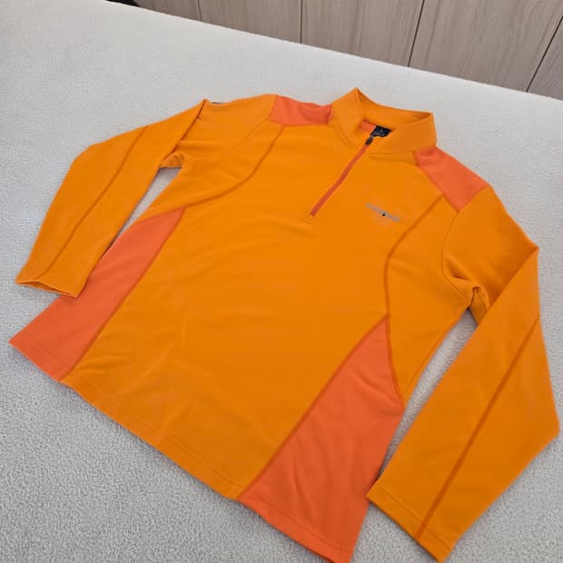 몽벨 오렌지색 긴팔 기능성 티셔츠 100