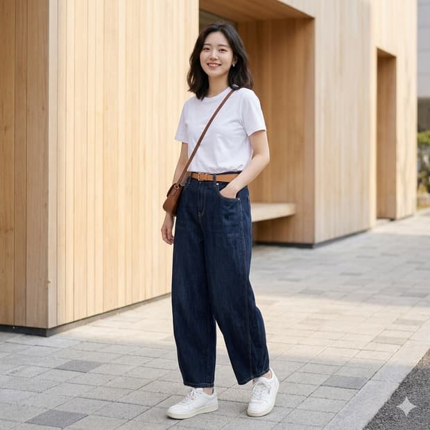 OOTJ ORGN 원오어투 다크 데님 벌룬 팬츠