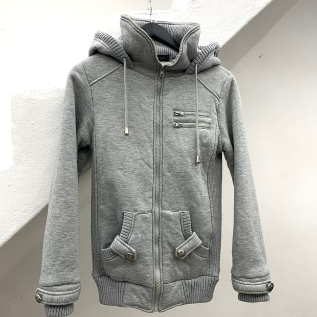 Cargo pocket detail full zip hood jacket