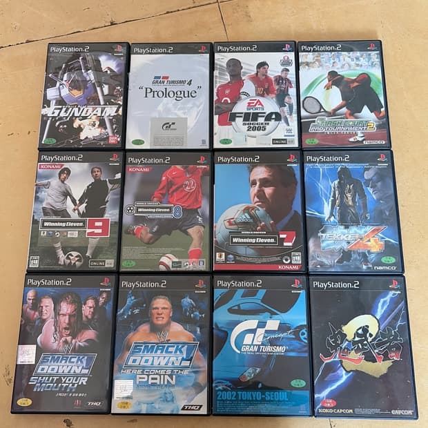 PS2 플스2 게임 타이틀 12종 + 정품 메모리카드 일괄 판매