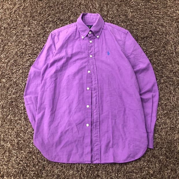 XS 폴로 랄프로렌 퍼플 포니 셔츠