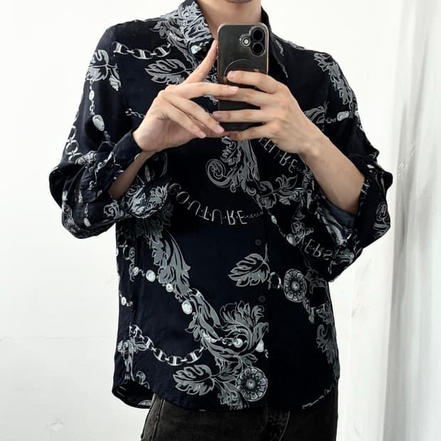 베르사체 신형 진스 꾸뛰르 체인 셔츠