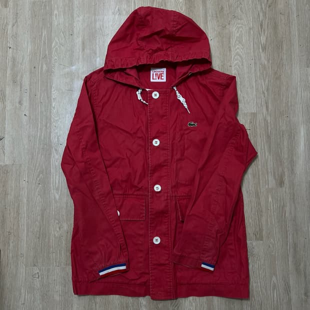 라코스테 로고 후드 야상 자켓 52 