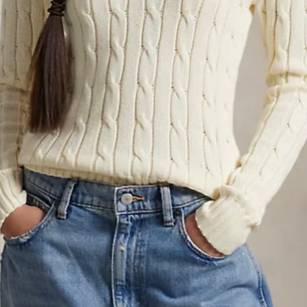 폴로 케이블 니트 S