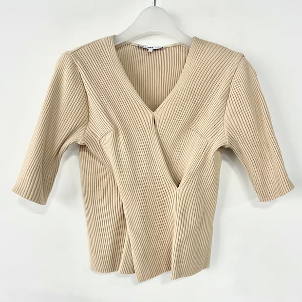 폼더스토어 레이어 골지 니트 탑