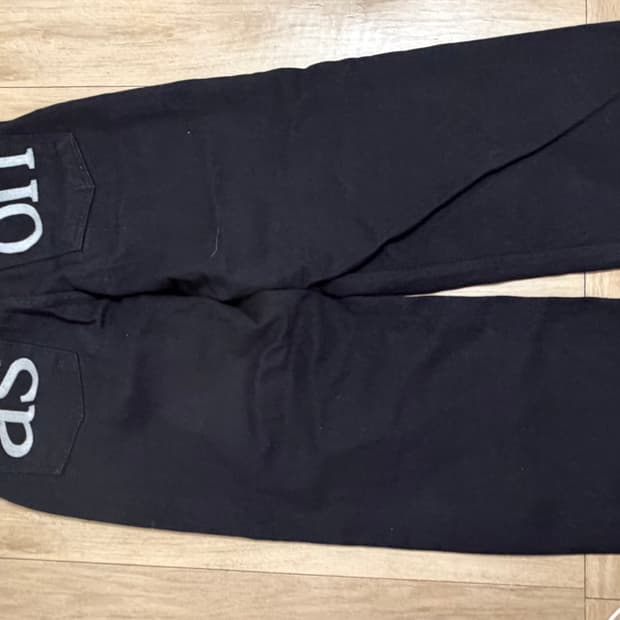 애즈온 블랙 와이드 팬츠