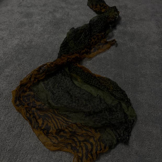 Vintage punk grunge mood leopard scarf