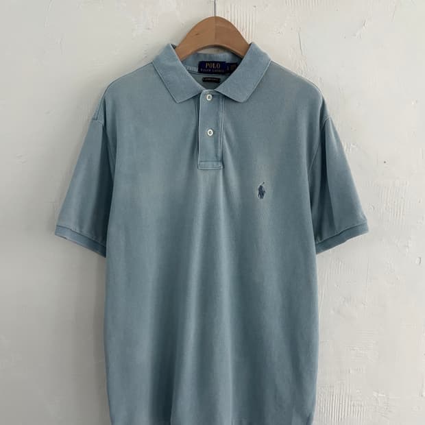 Polo 폴로 랄프로렌 신형 워시드블루  코튼 PK 카라티셔츠