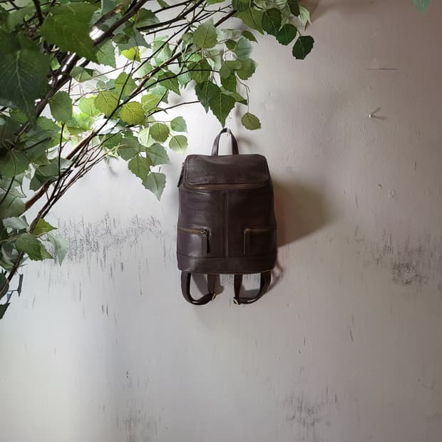 ADAD 올 레더 백팩