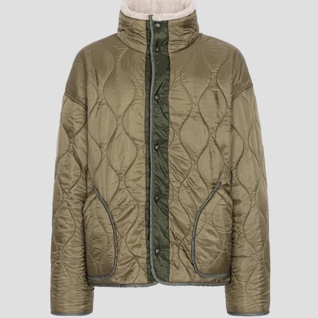 레미릴리프) Reversible Nylon Rip Boa Jacket