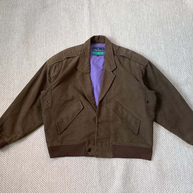 Nino Cerruti Motion 스웨이드 블루종 자켓