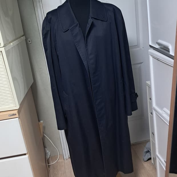 정품 버버리 네이비 트렌치 코트 52 Short약 105(모 라이너