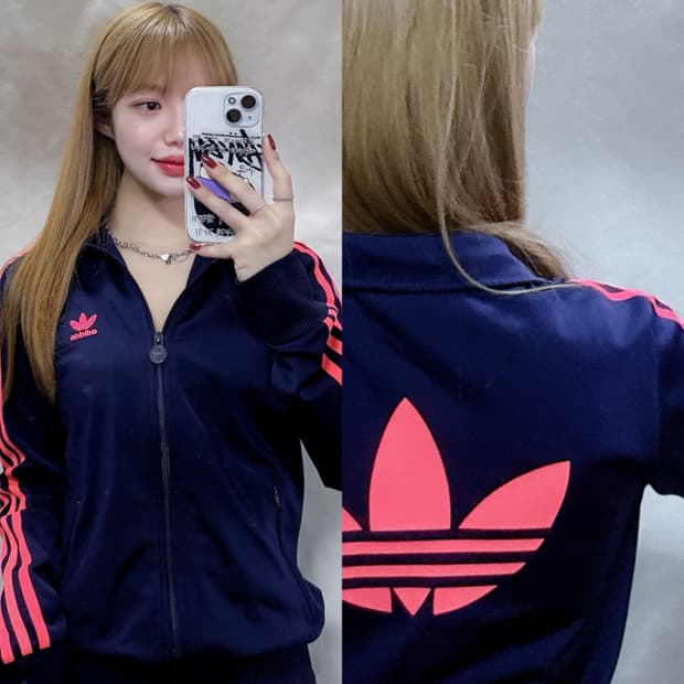 아디다스 빅로고 삼선 트랙탑 