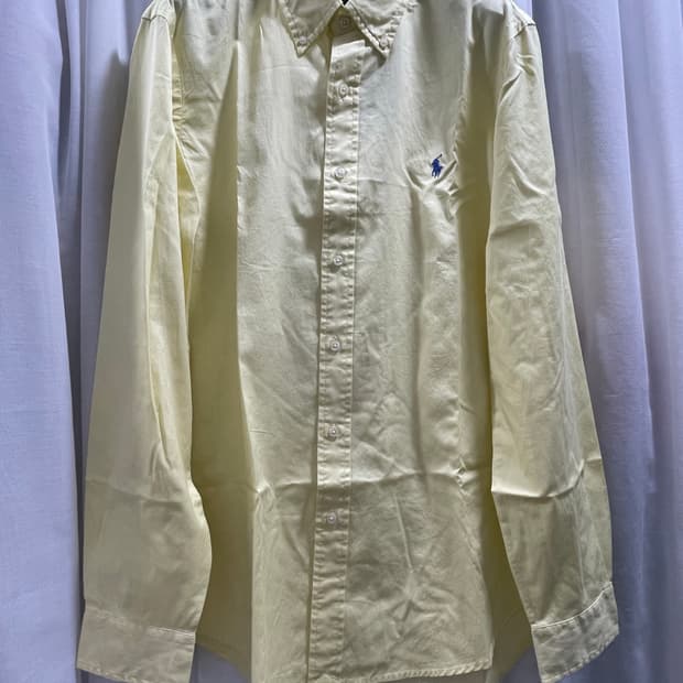 폴로 랄프로렌/ 클래식 핏 버튼다운 셔츠 옐로우/ M