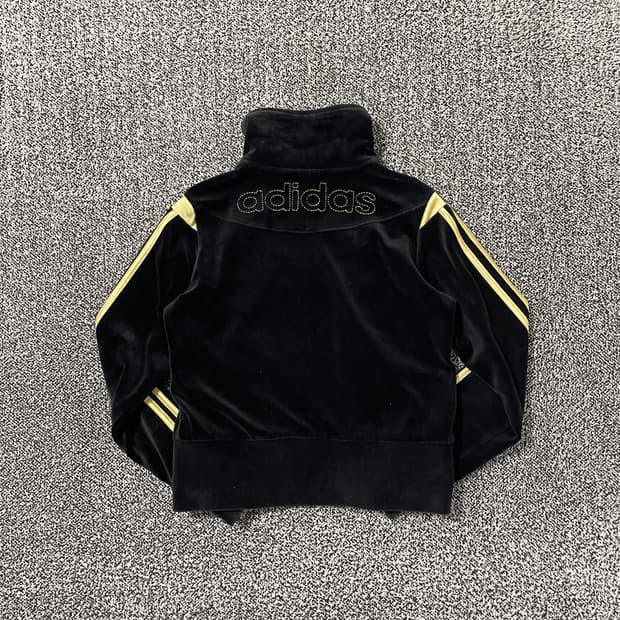 빈티지9. 아디다스 올드스쿨 금장 벨벳 져지 y2k 핀터깔 갸루 빈티지