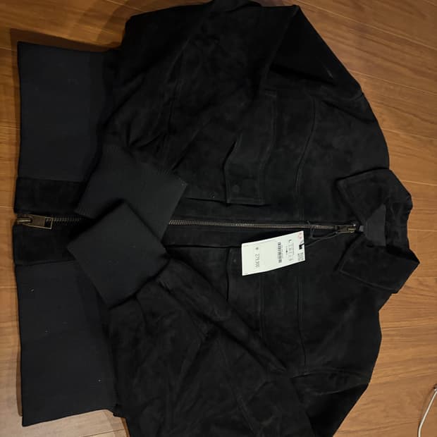 ZARA 리얼 레더 스웨이드 블루종 L (새상품)