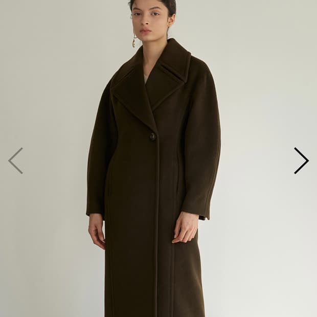 모한 울100 롱 코트 브라운