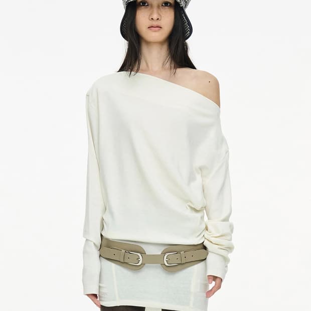 세릭 Incision Tapered Top / Ivory