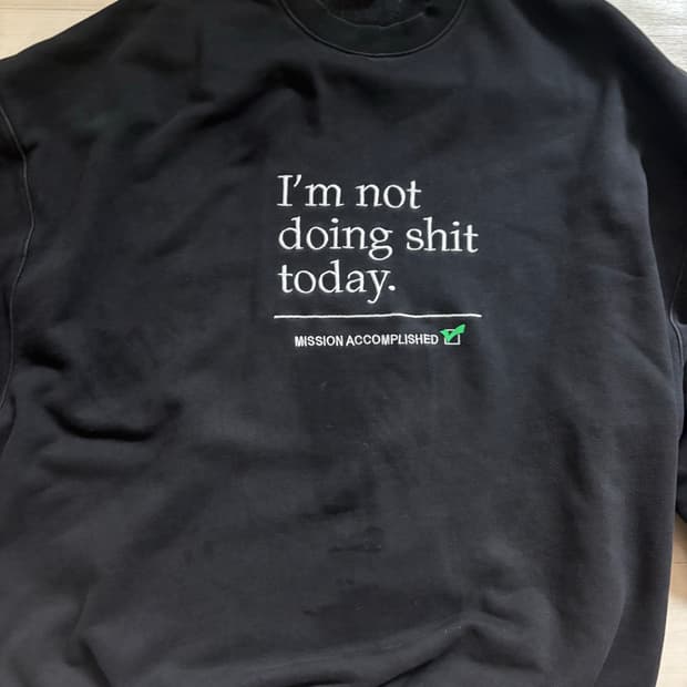 베트멍 im not doing shit 맨투맨 L사이즈 팝니다