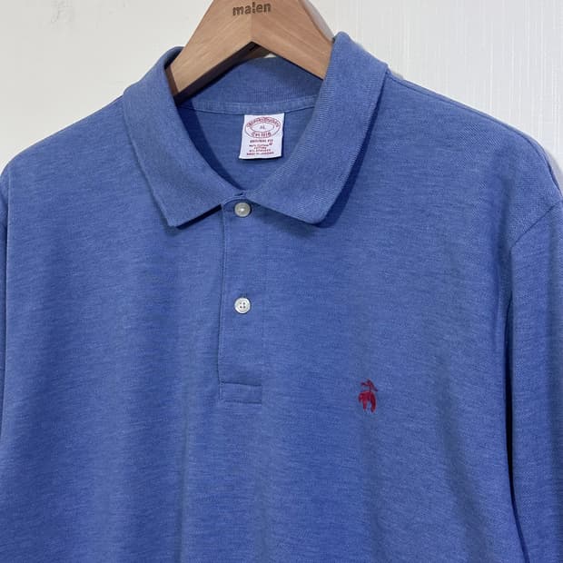 새상품급23SS) 브룩스브라더스 카라 니트 XL/메디슨핏/블루