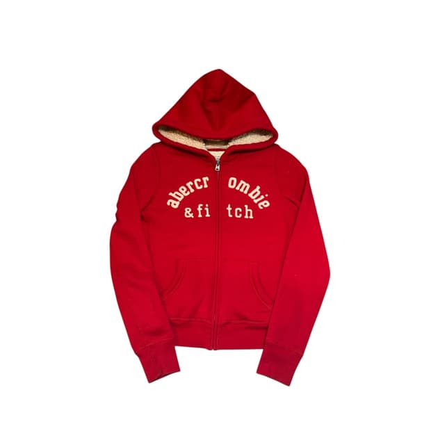 아베크롬비 여성 후드집업 레드