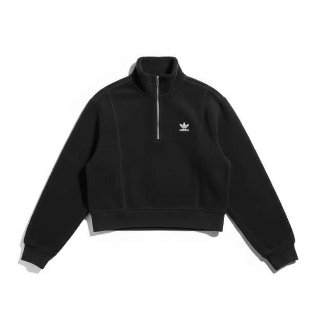 아디다스 블랙 하프집업 플리스 S