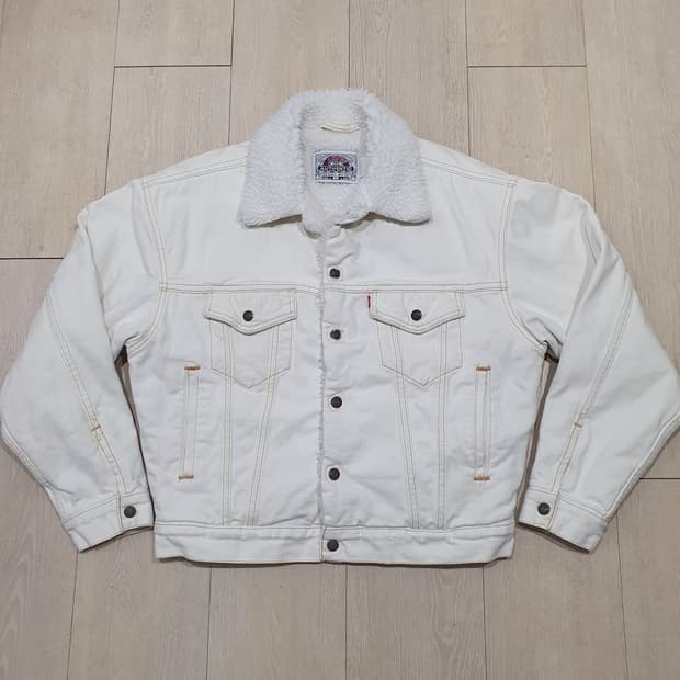 리바이스 빈티지 90s 쉐르파 트러커 자켓 화이트 (100)