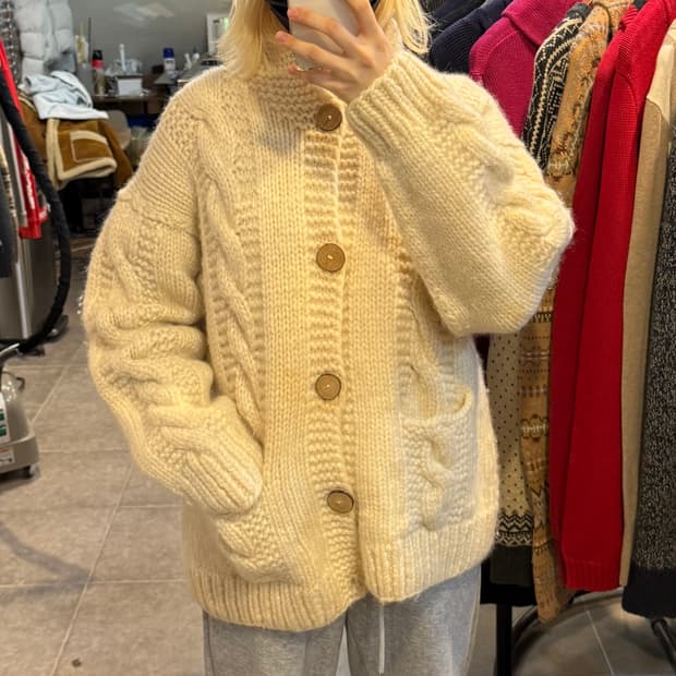 [NO.9] VTG 꽈배기 니트 가디건
