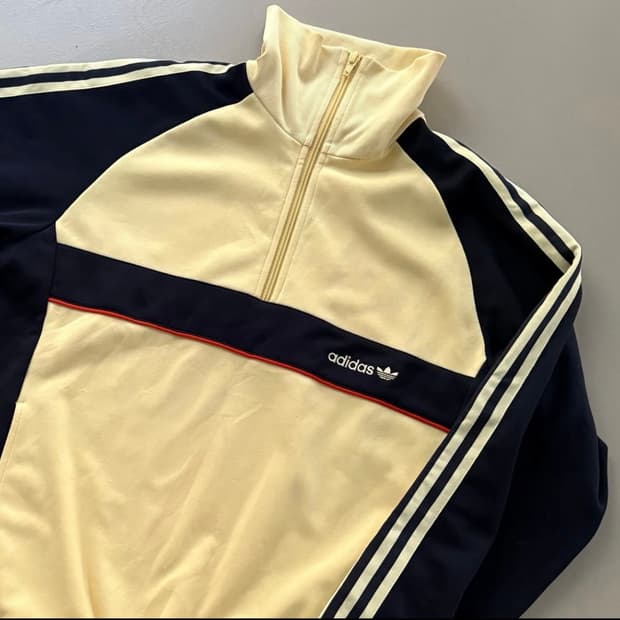 90’s Addidas 반집업 트랙탑 져지