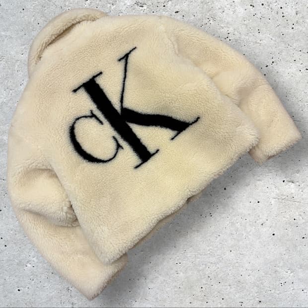 [XS] 캘빈클라인 CK 로고 뽀글이 자켓 아이보리 B593