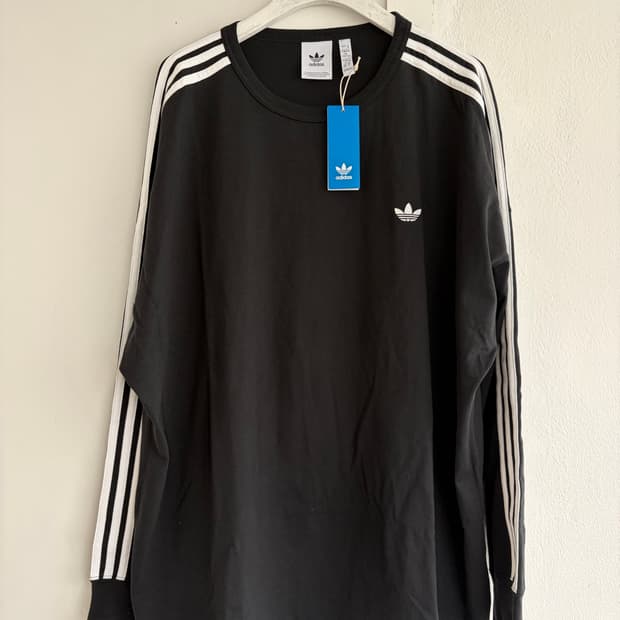 Adidas 소매 3선 오버사이즈 롱슬리브 3XL Black