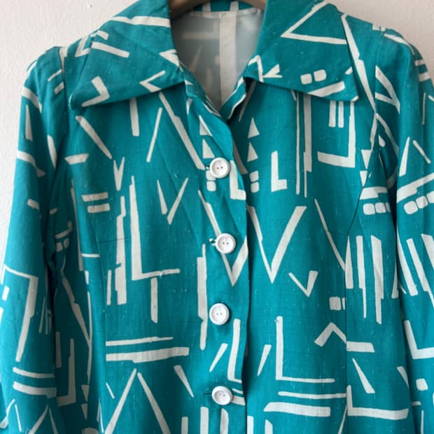 일본수입 여성 핸드메이드 린넨원피스 카라원피스